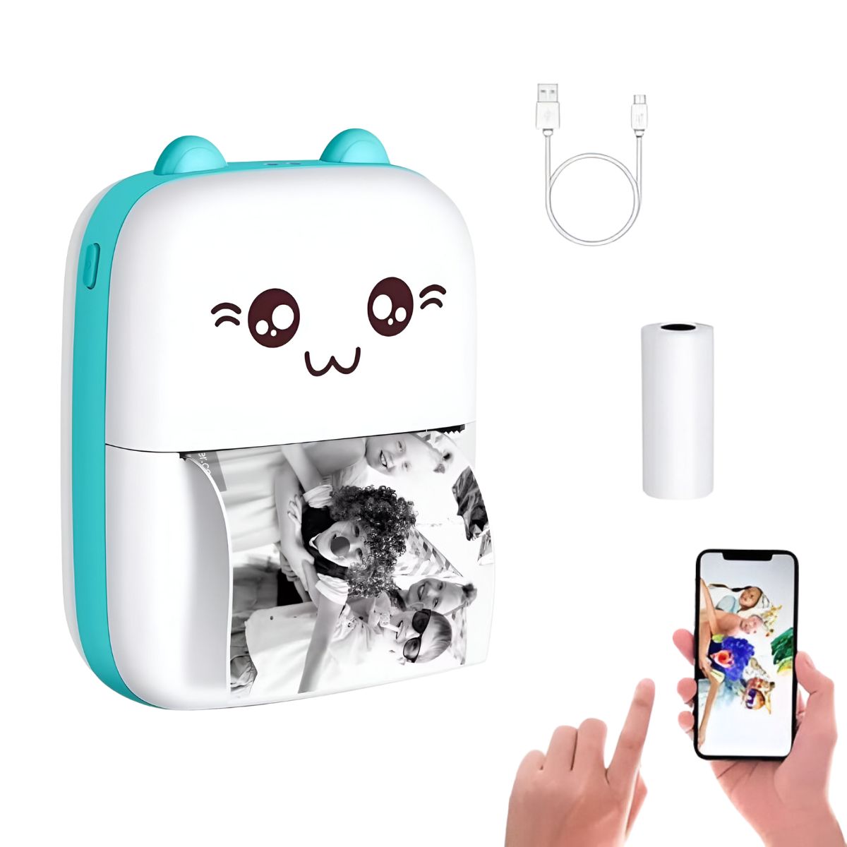 Mini Impresora Térmica + Rollo papel De Obsequio