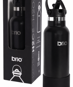 Botella En Acero Inoxidable Brio 500ml Con Sorbito Y Manija