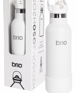 Botella En Acero Inoxidable Brio 500ml Con Sorbito Y Manija
