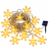 Guía Solar LED Copos De Nieve 5 Metros Cálida Blanca RGB