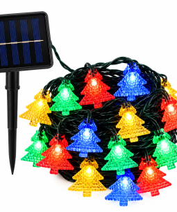 Guia luces arbol navidad solar calida o rgb