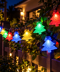 Guia luces arbol navidad solar calida o rgb