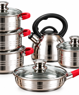 JUEGO DE OLLAS 12PCS,ACERO INOX, ANTIADHERENTE,INDUCCION,GAS