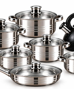 JUEGO DE OLLAS 14PCS ACERO INOX, SARTEN, CALDERA,INDUCCION