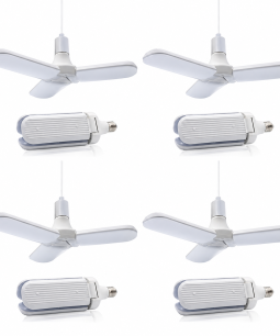 Lampara Led Flor 72w 3 Aspas Retractil X4 Unidades
