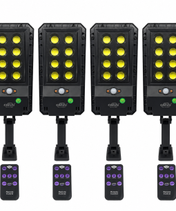 Luz Exterior Foco Solar Led Sensor Fotocelula Brazo x4Unidad