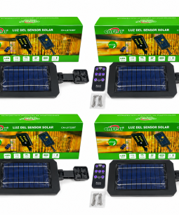 Luz Exterior Foco Solar Led Sensor Fotocelula Brazo x4Unidad