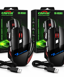Mouse Gamer Gaming Cafini Óptico/800/2400 Dpi X2 Unidades
