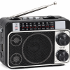 Radio Portátil AM FM SW Bluetooth USB TF Panel Solar