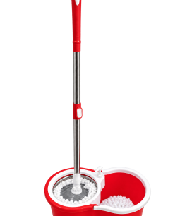 Balde Trapeador Centrifugo Acero Giratorio 360º + 2 Mopas