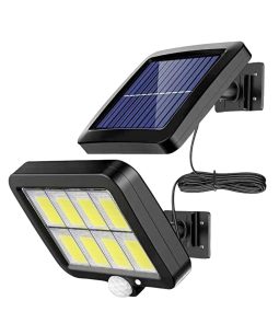 Foco Lámpara Solar Led 100w 5m Sensor Movimiento Fotocélula