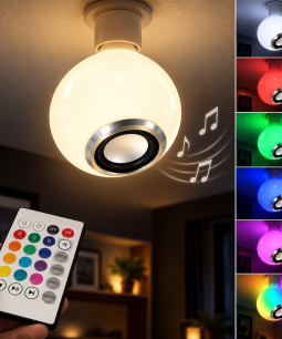 Lampara Led Rgb Con Parlante Bluetooth Y Control Remoto