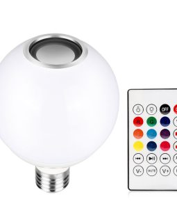 Lampara Led Rgb Con Parlante Bluetooth Y Control Remoto E27