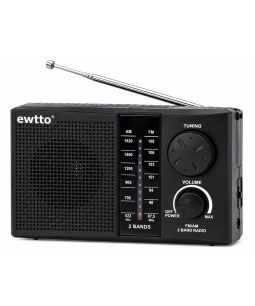 Radio Portátil Analógica AM FM 2 Bandas Antena Telescópica