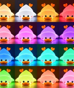 Veladora Pato Silicona,Táctil Luz Cáliday rgb Temporizador